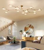 Ceiling design lamp  Branching Discs by Lindsey Adelman (11 lampshade ов,  Black)