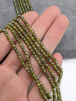 Фианиты 3мм, оливковый