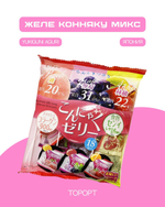 Желе Yukiguni Aguri порционное Конняку Микс (Персик/Виноград/Яблоко)