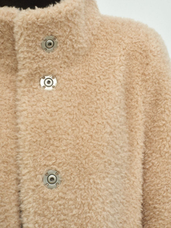 Пальто Тедди Шуба чебурашка Эко-шуба, SilverFox (арт. S2220-000)