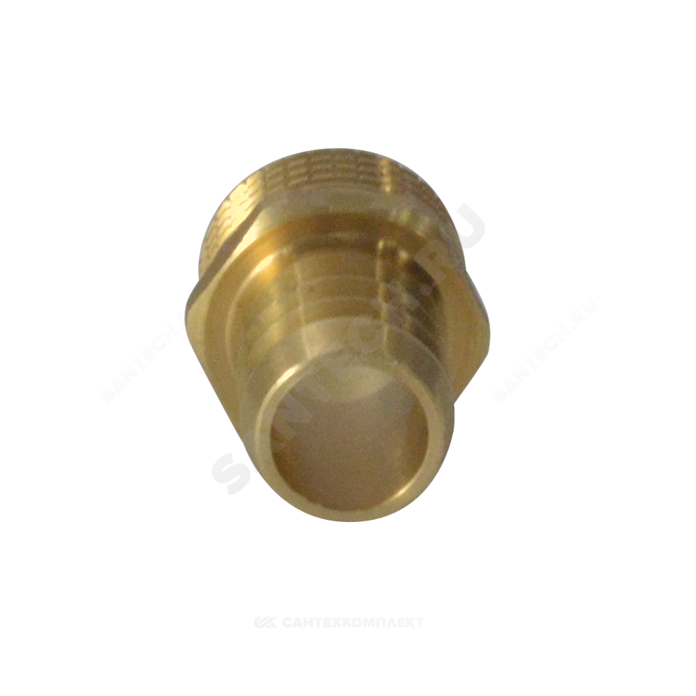 Переходник штуцерный латунь неразъемный для шланга Дн 18х1/2" НР SantechSystems