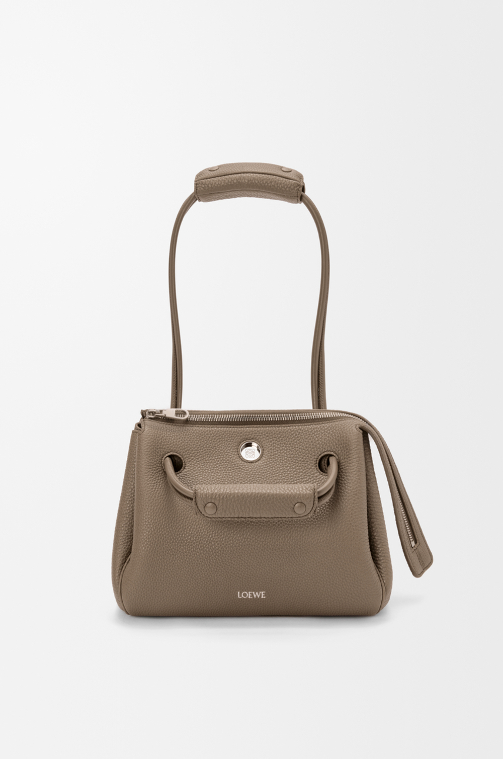 Loewe Маленькая сумка Madrid из мягкой зернистой телячьей кожи, серо-коричневый