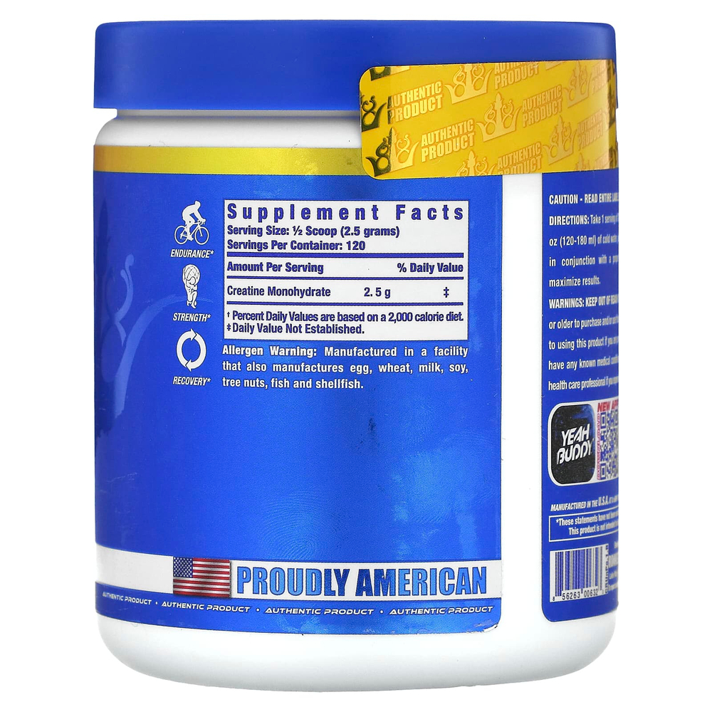 Ronnie Coleman, Vital Edition, креатин XS в порошке, без вкусовых добавок, 300 г (10,6 унции)