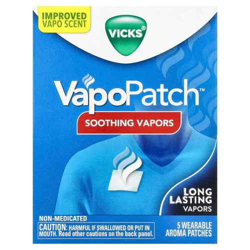 Vicks, VapoPatch ™, успокаивающий пар, 5 ароматизаторов, пригодных для ношения