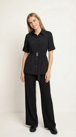 Брюки широкие из легкой ткани для парикмахера