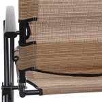 Кресло складное с подлокотниками «Люкс», 62*64*100 см, беж+серый,3 положения.