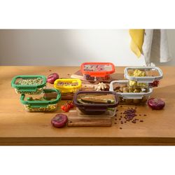 Контейнер для запекания и хранения прямоугольный Click Glass, 1 л, зеленый