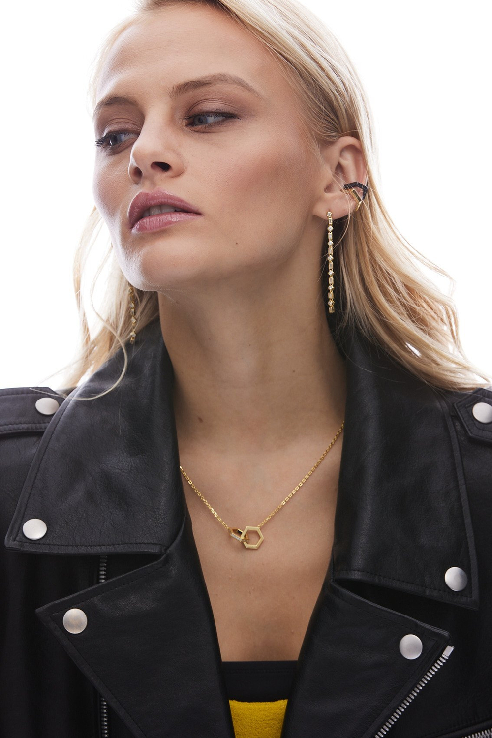Серьга каффа Geo 2 Gold