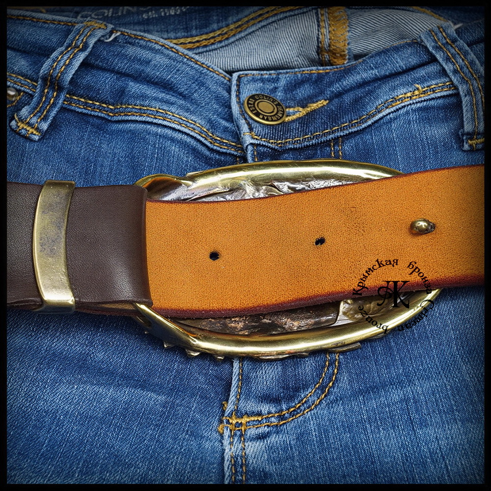 Пряжка для ремня "Вождь" , латунь