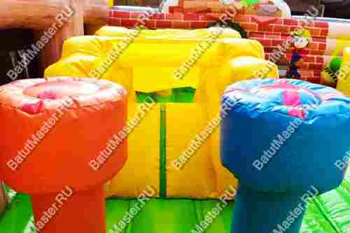 Коммерческий надувной батут "Строители 2" 10*8*5