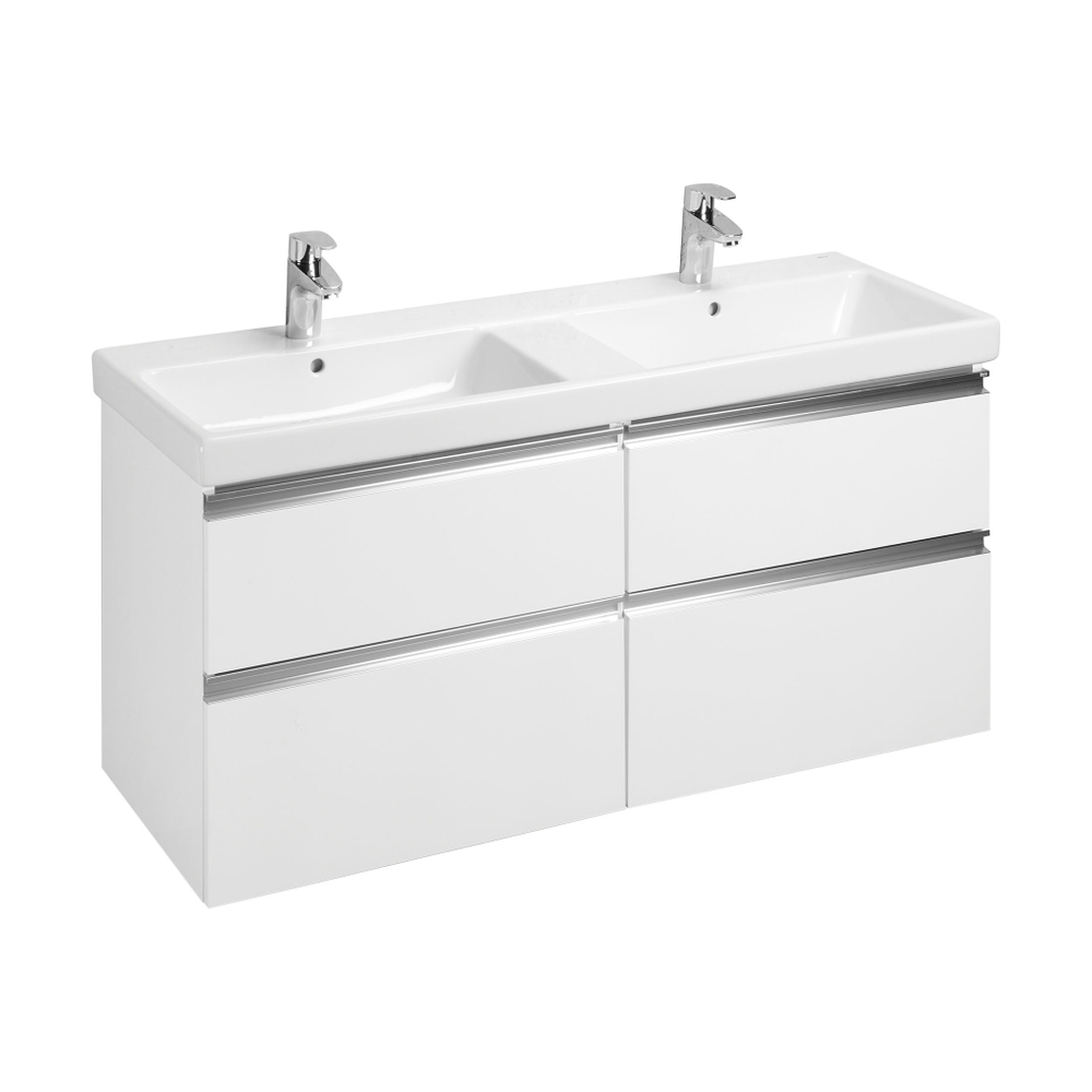 Тумба под раковину Roca The Gap 120 белый глянец 4 ящика ZRU9307637