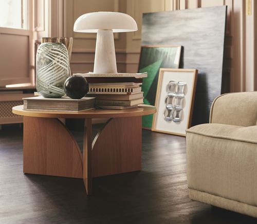 Круглый журнальный столик из массива дуба - CHECHE