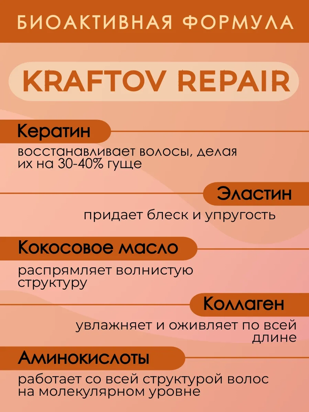 Маска для волос с кератином восстановление и увлажнение