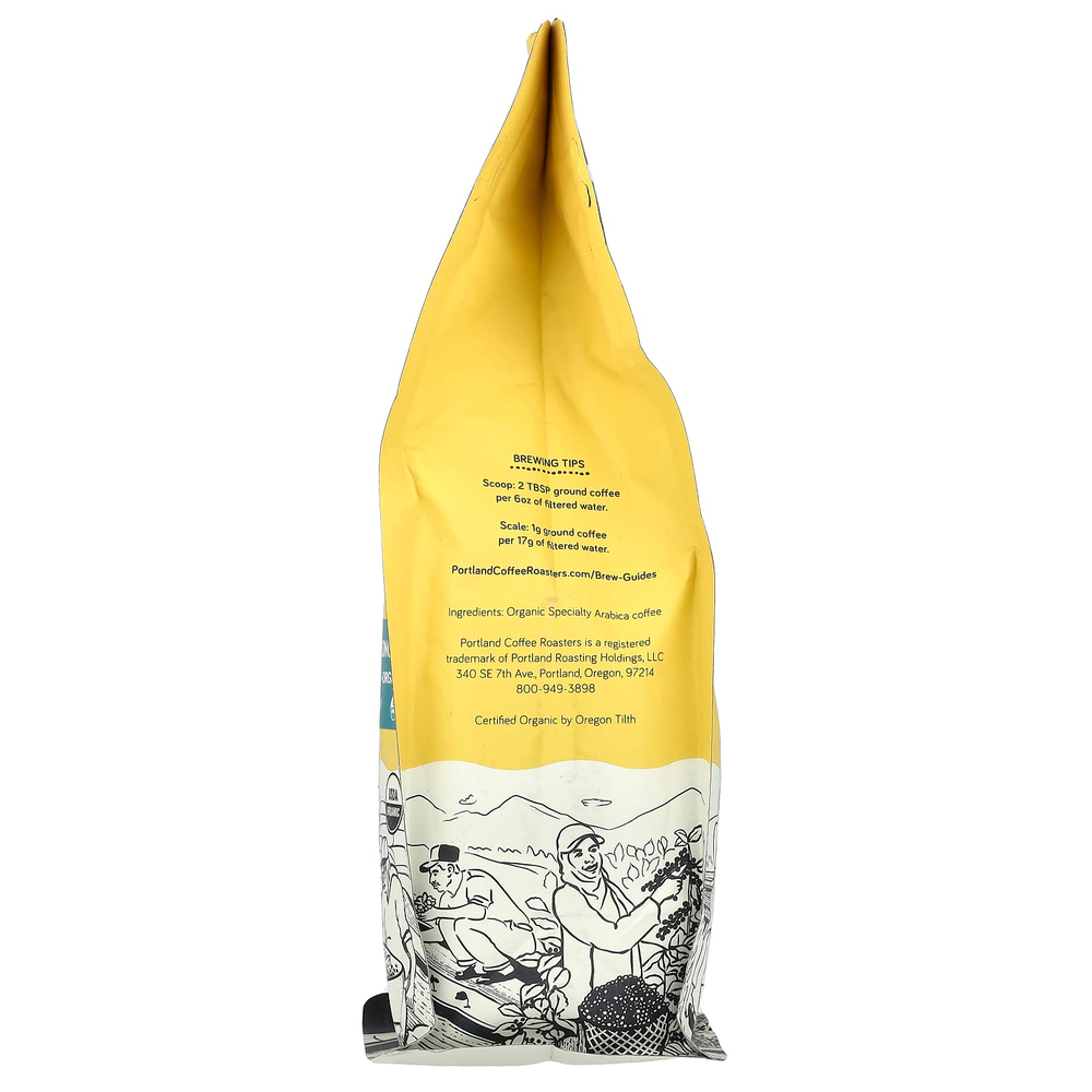 Portland Coffee Roasters, Органический кофе, молотый, легкая обжарка, песня танагера, 340 г (12 унций)