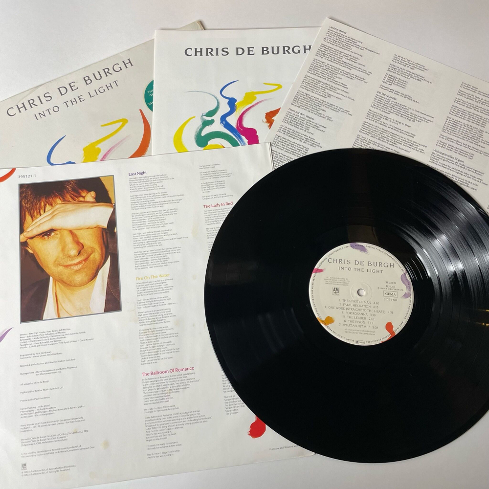 Винтажная виниловая пластинка LP Chris de Burgh Into The Light (Germany 1986) The Lady In Red