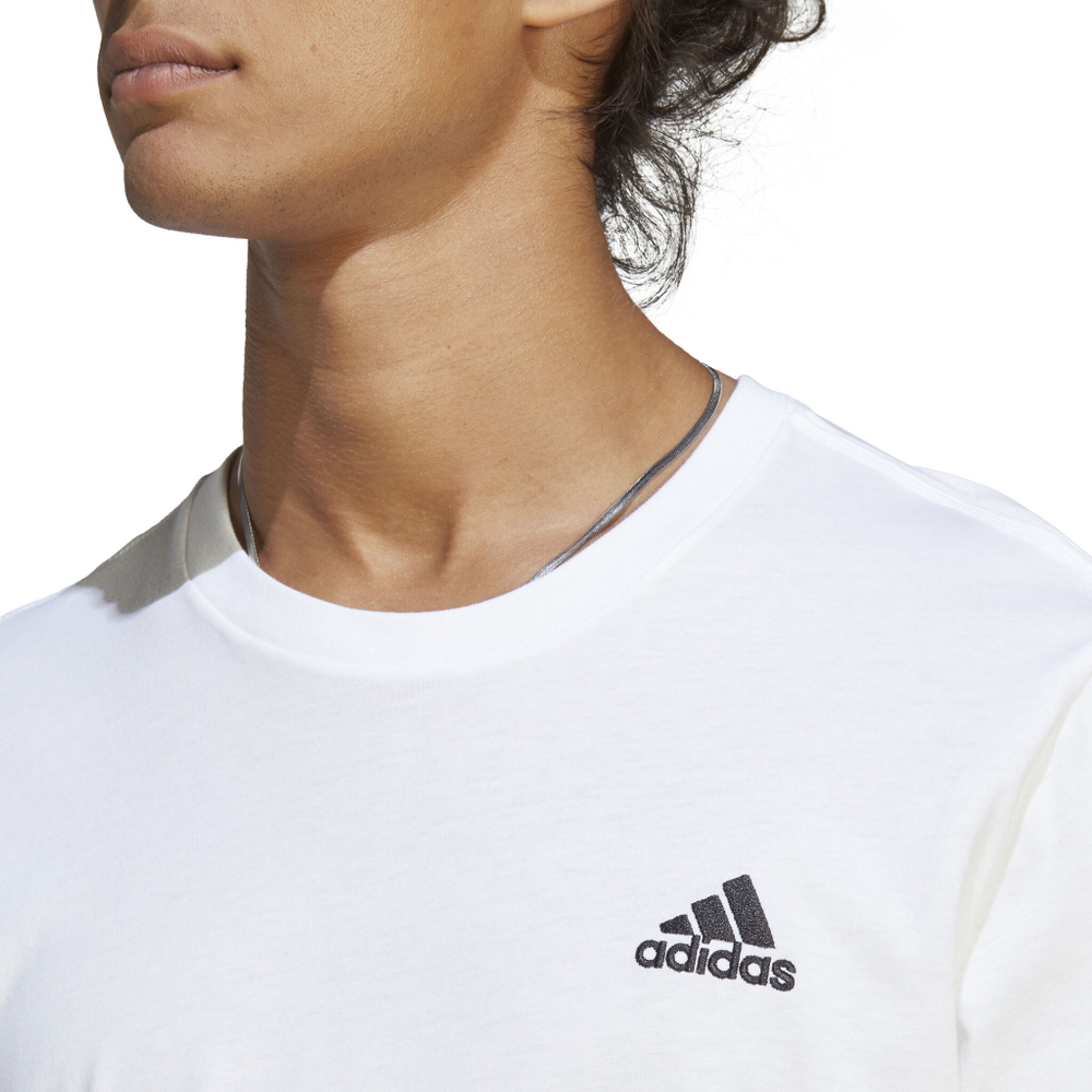 Мужское теннисное поло adidas Essentials Single Jersey Embroidered Small Logo T-Shirt Men - White