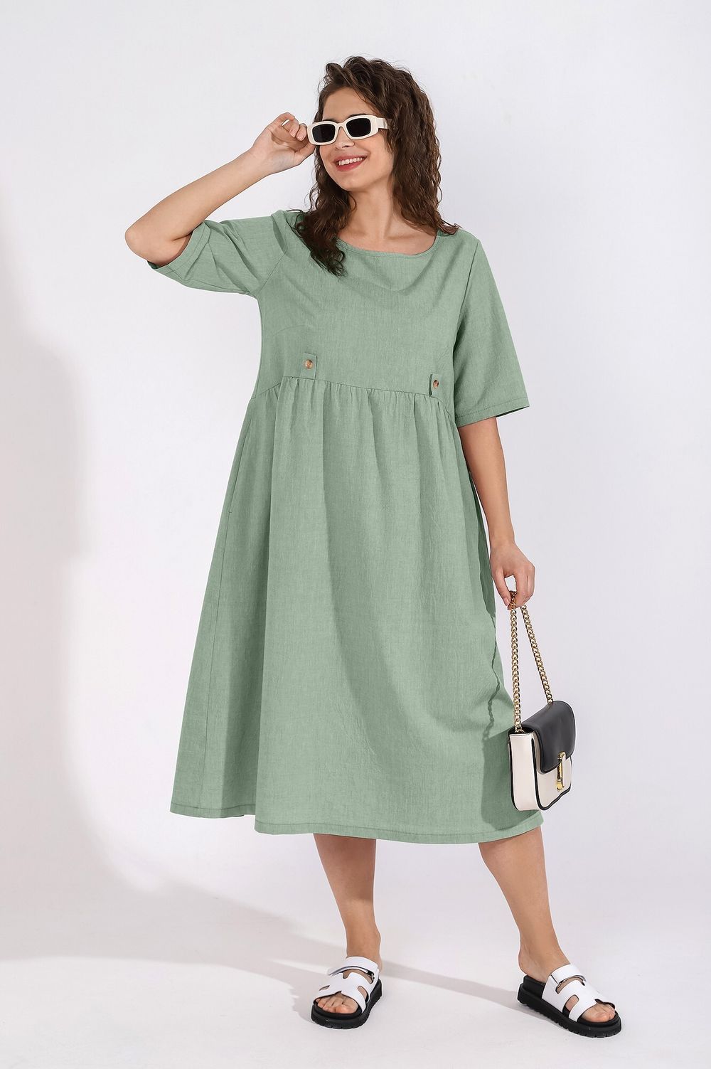 Платье Тимьян-1 Виотекс ЗЕЛЁНЫЙ