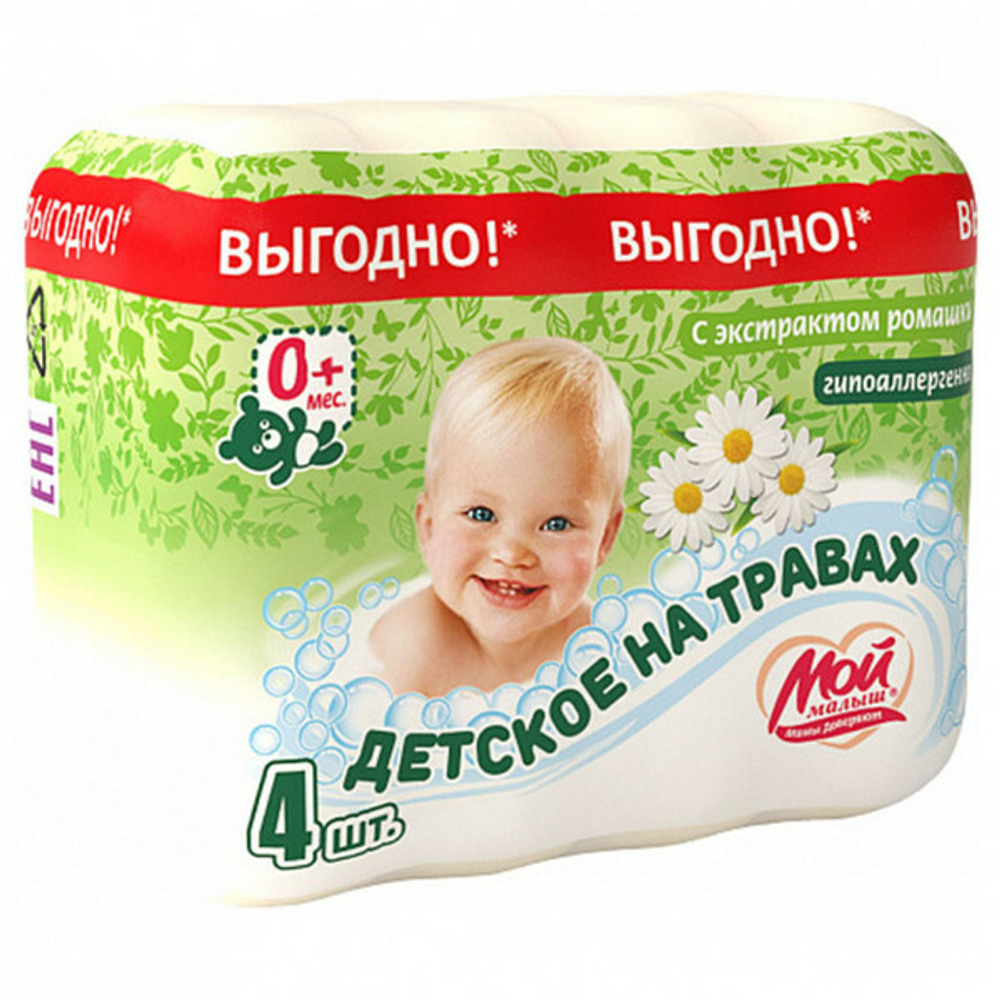 Мыло туалетное НМЖК Детское с ромашкой 4*70гр