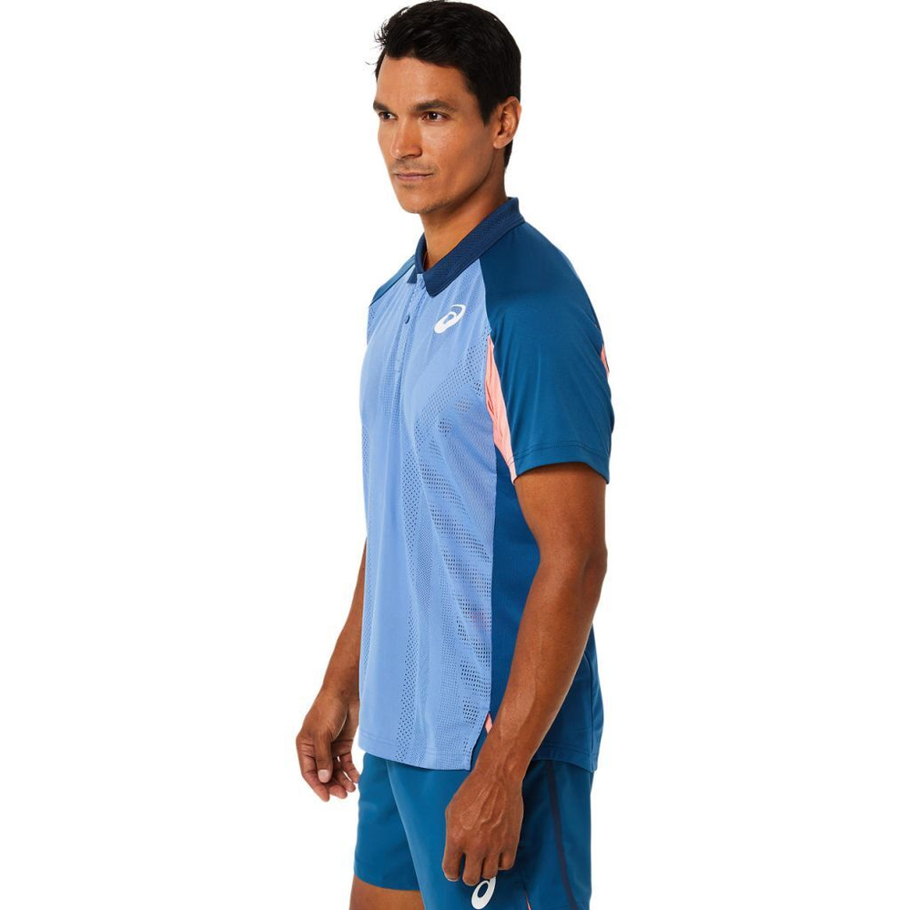 Мужское теннисное поло Asics Match Actibreeze Polo Shirt M - небесный