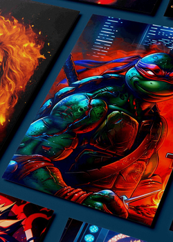 Картина на стену на металле от MetallSubArt "Черепашки ниндзя"