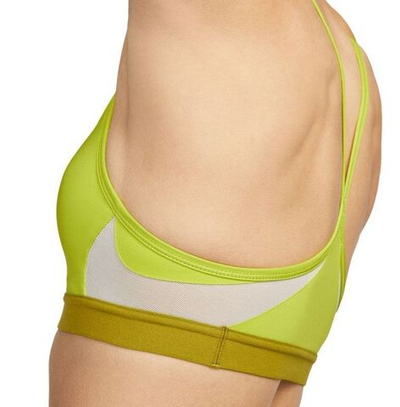 ТОП теннисный Nike Indy Bra V-Neck - bright cactus/coconut milk/moss/white