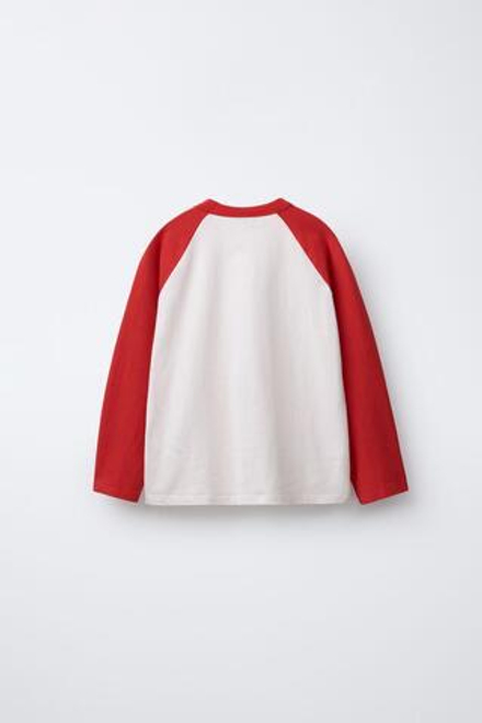 ZARA Х BENSIMON ® ЛОНГСЛИВ С ДЛИННЫМИ РУКАВАМИ, КРАСНЫЙ