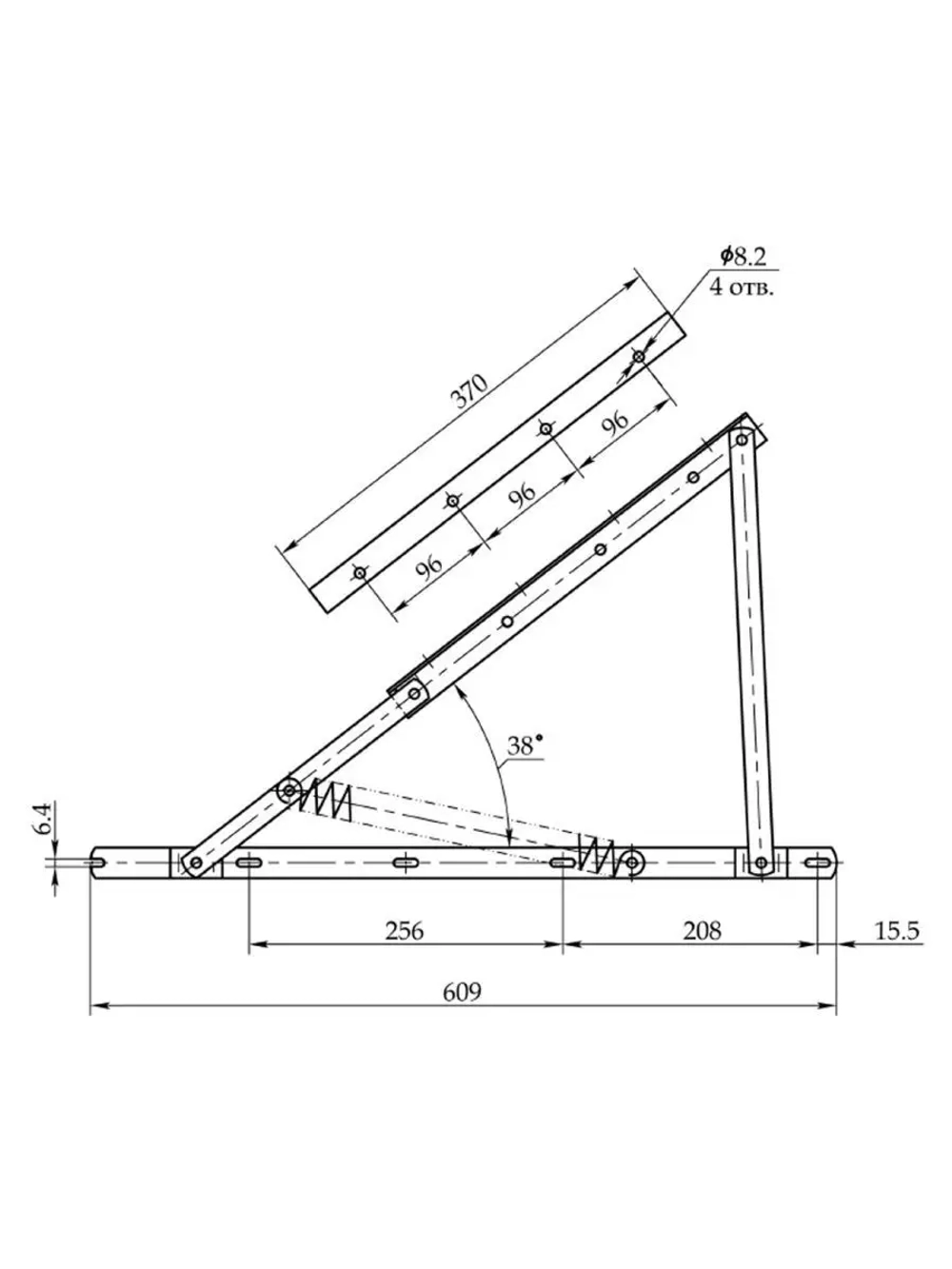 Механизм подъёма тахты большой, комплект