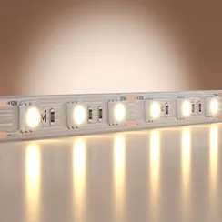 Светодиодная лента Базовая 12В 5050 14,4Вт/м 3000K 5м IP 20 201183 Led Strip 201183