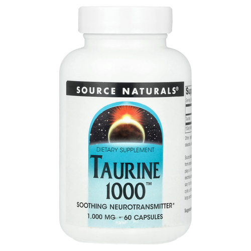 Source Naturals, Таурин 1000 ™, 1000 мг, 60 капсул