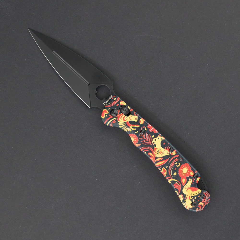 Нож Стрела/ Arrow тонкий, хохлома