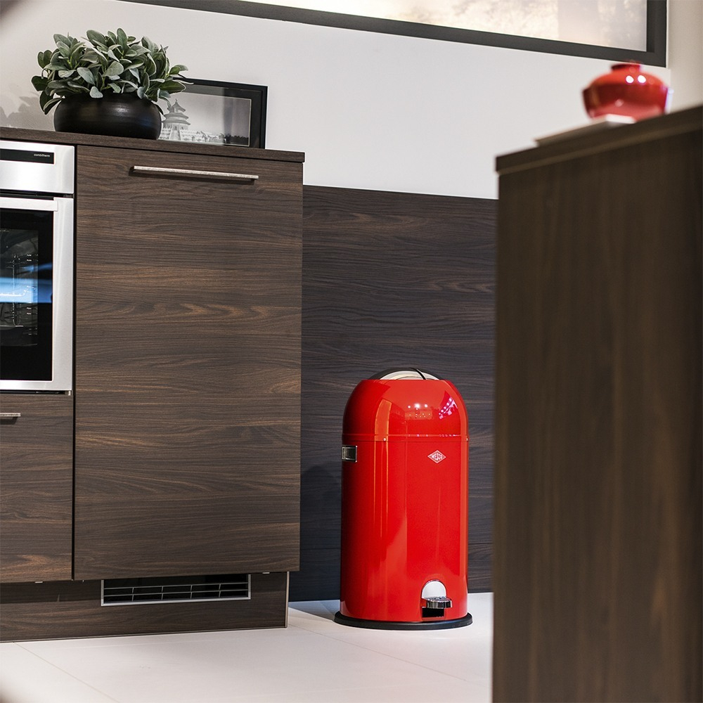 Ведро для мусора 33л Wesco Kickmaster матовое белое