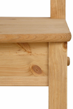 Комплект прочных стульев Ванда 45х45 см с анатомической спинкой, 4 шт. из массива сосны в натуральном цвете, для кухни, столовой, гостиной и дома