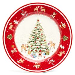 ТАРЕЛКА ЗАКУСОЧНАЯ LEFARD "С НОВЫМ ГОДОМ!" 19 СМ КРАСНАЯ (КОР=18ШТ.)