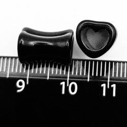 Тоннель акриловый, литой (не раскручивается) Сердце. Диаметр 8 мм