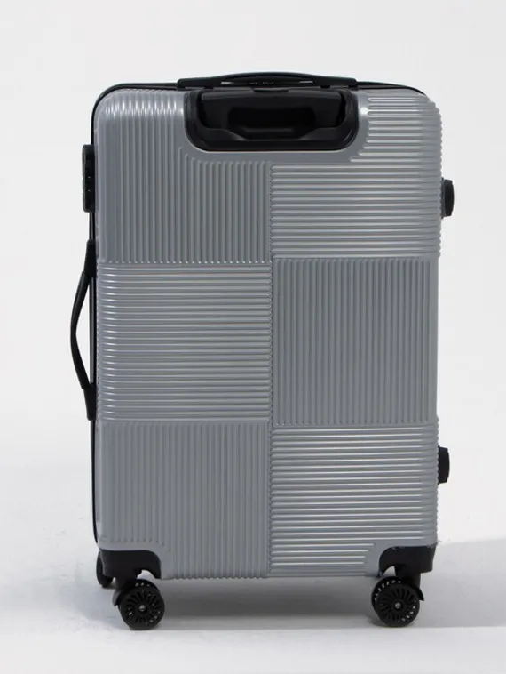 Чемодан маленький 24" кодовый замок, цвет серебряный