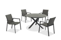 Timra, стол антрацит/черный, алюминий/спеченный камень