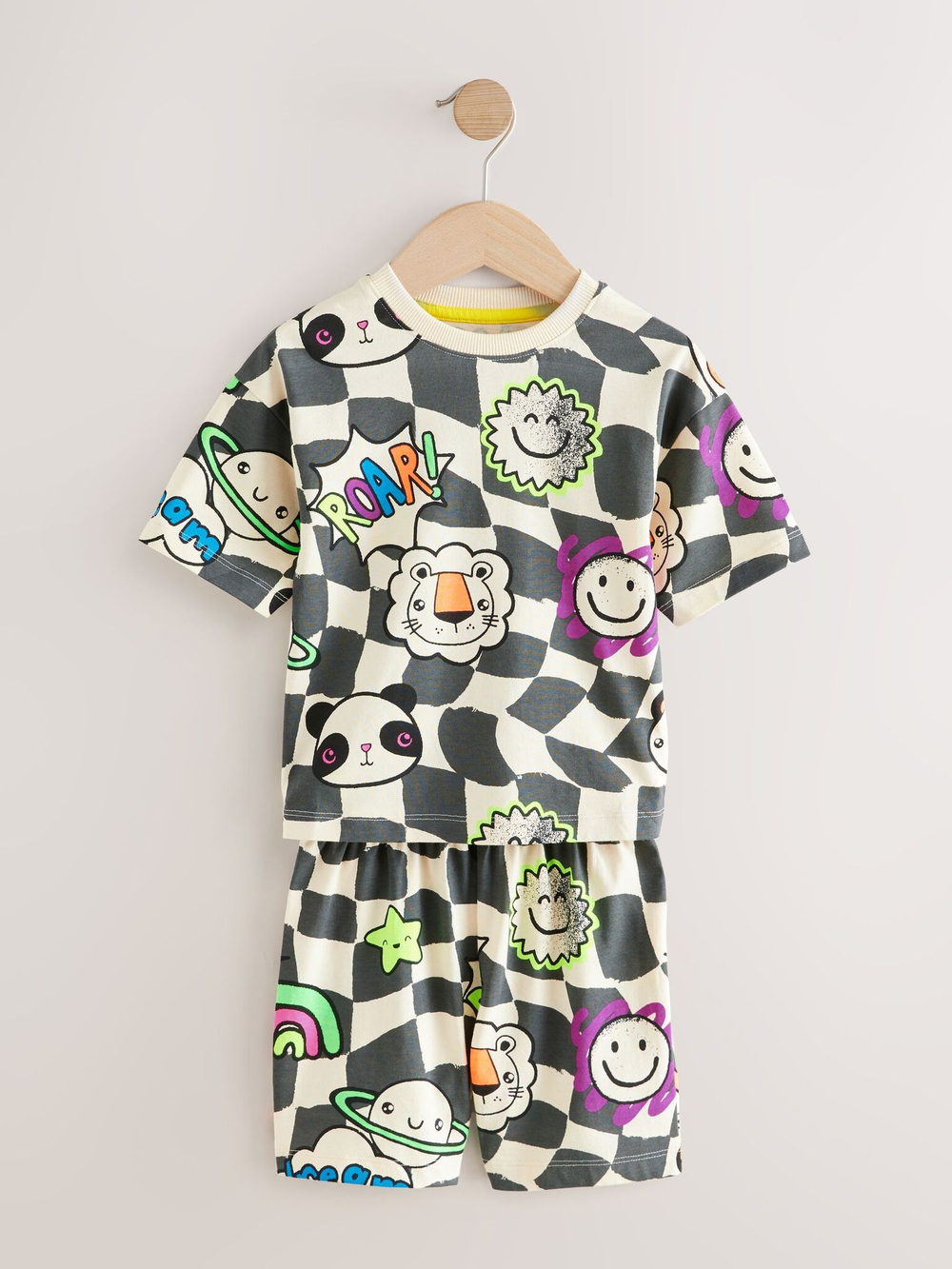 Футболка и шорты в комплекте для мальчика Next AK8-631, Молочный, Серый