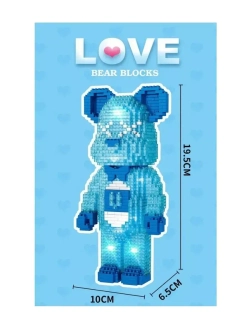 Конструктор Синий мишка из миниблоков 1469 деталей