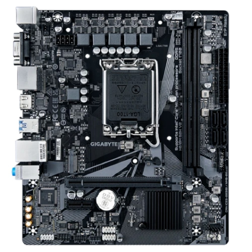 Материнская плата Gigabyte H610M S2H V2 Soc-1700 Intel H610 2xDDR5 mATX AC`97 8ch(7.1) GbLAN+VGA+HDMI+DP