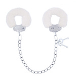 Оковы Notabu BDSM металлические с мехом белые