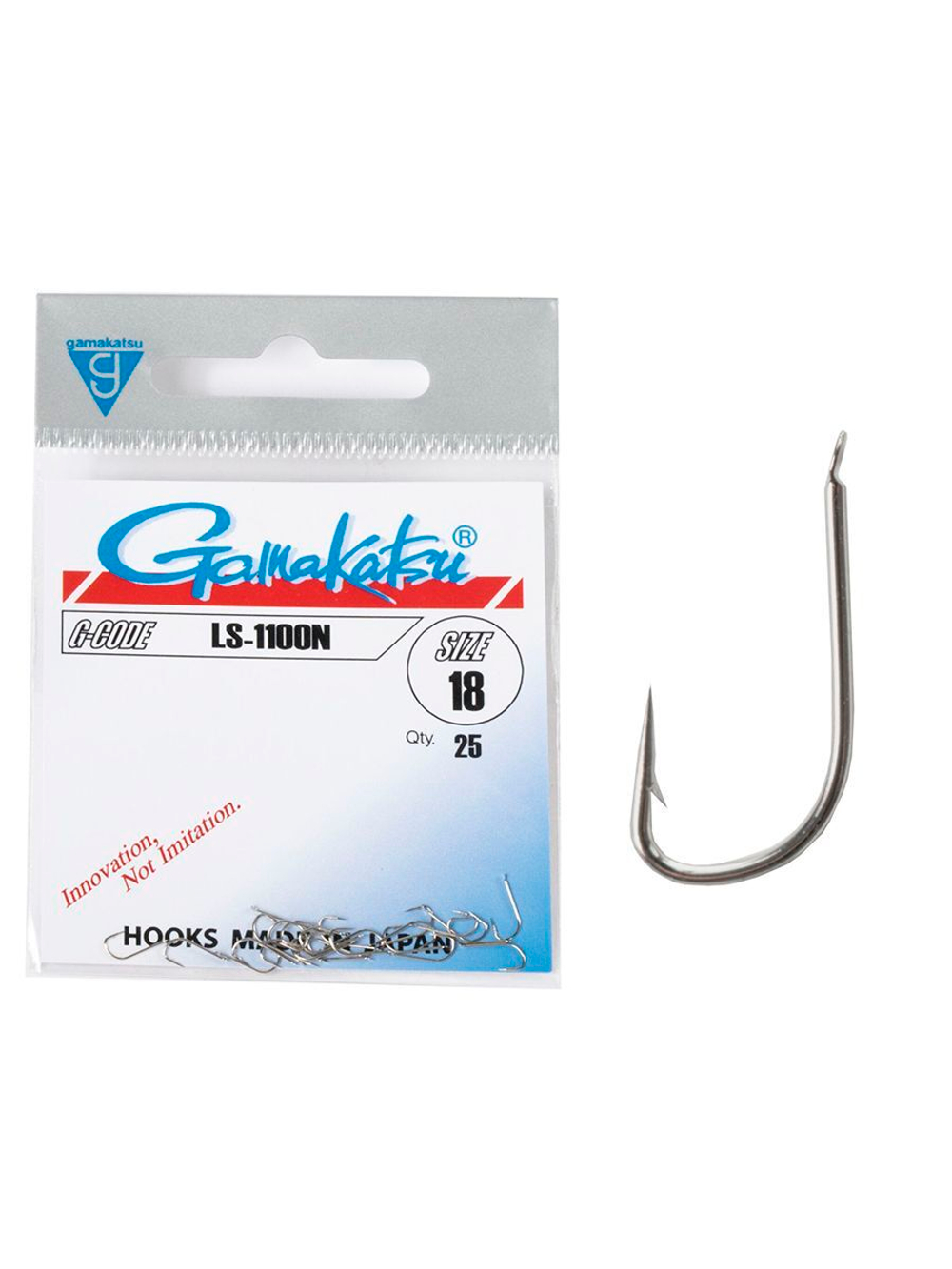 Крючки Gamakatsu LS-1100N HOOKS NICKEL размер 12 (упк.25шт.)