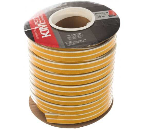 04-14-06 Уплотнитель KIM TEC пром.P-профиль,9х5,5мм коричневый.100м