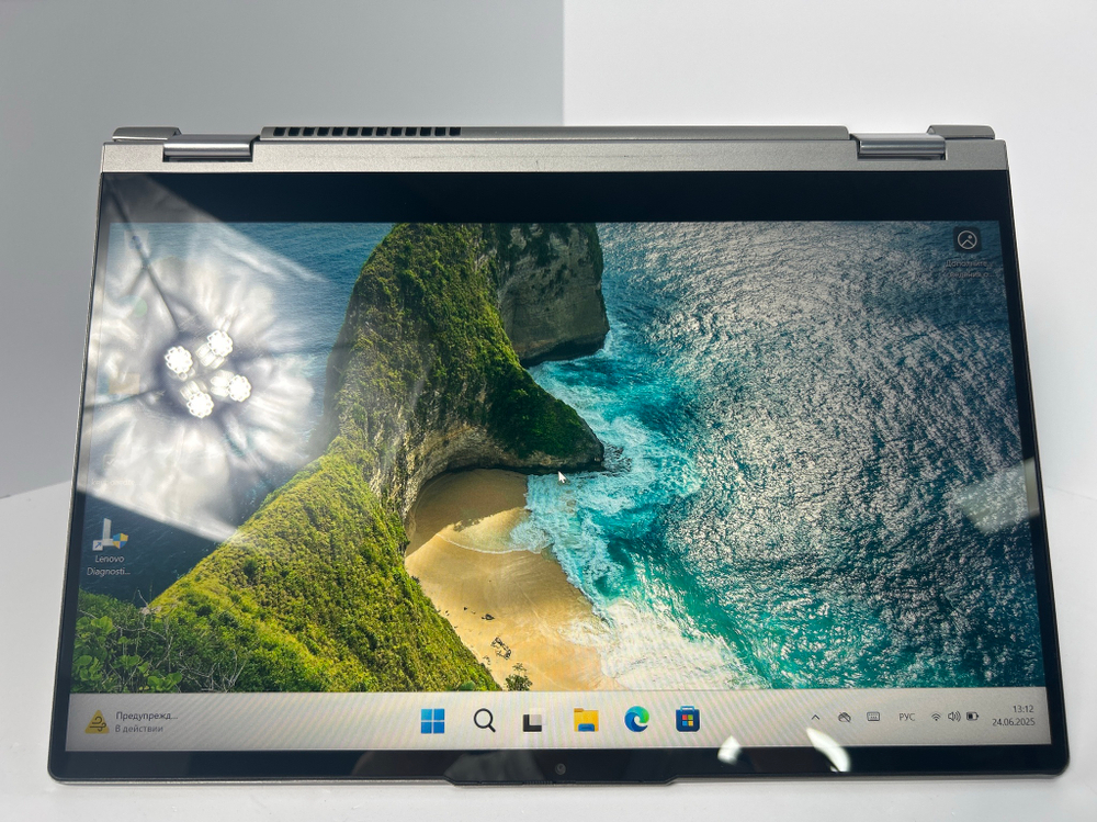 Ноутбук Lenovo ThinkBook 14s Yoga ITL (20WE0000RU) 14"/Intel Core i5 1135G7/RAM 16GB/SSD 512GB/Intel Iris Xe Graphics/1920*1080/IPS/Windows 11/Серый. Состояние: Уценка/небольшой след. на матрице от клавиатуры