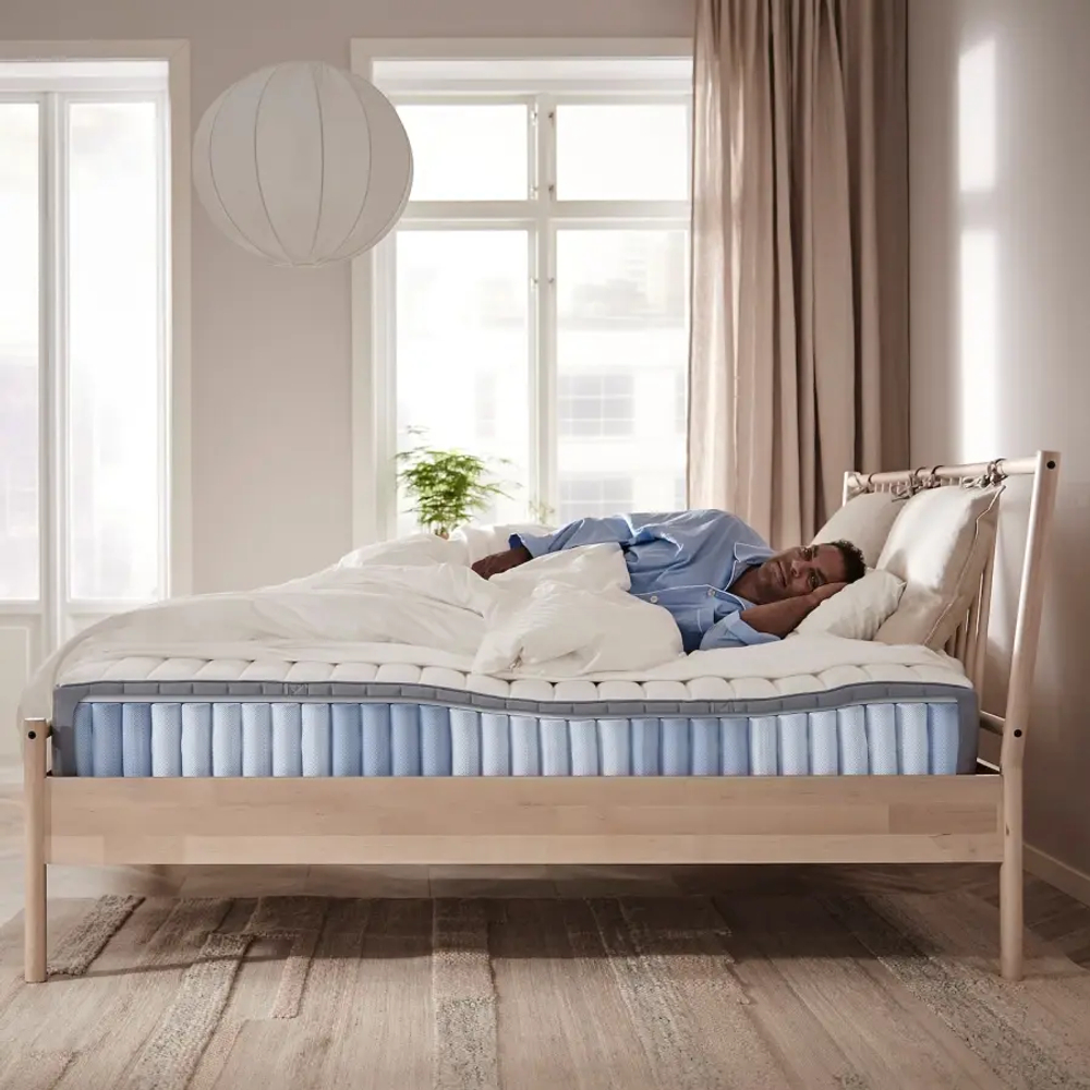 Матрас для двуспальной кровати - VALEVÅG IKEA/ ВАЛЕВОГ ИКЕА, 140х200 см, белый