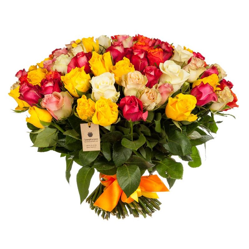 Микс букетных роз 40см