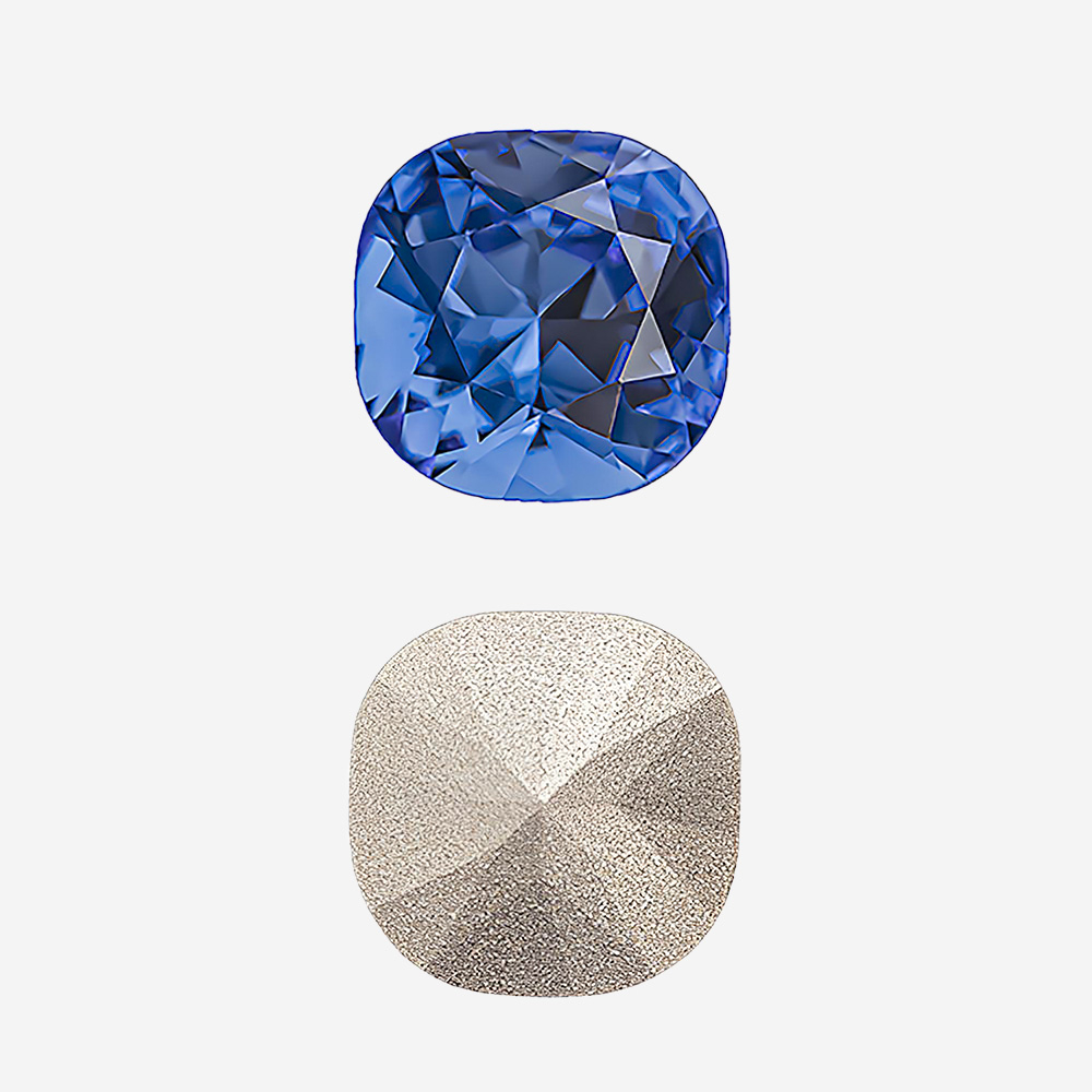 Кристалл Кушон (Сushion), оттенок "Сапфир"/"Sapphire", 12мм
