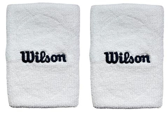 Напульсник теннисный Wilson Wide Terry - белый