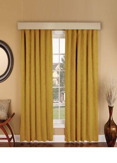 Suede (темно-желтый). Готовая штора - имитация замши