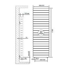 Радиатор Royal Thermo PianoForte Tower Noir Sable - 22 секц.