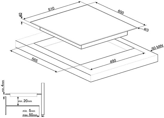 Электрическая варочная панель Smeg SE364ETD